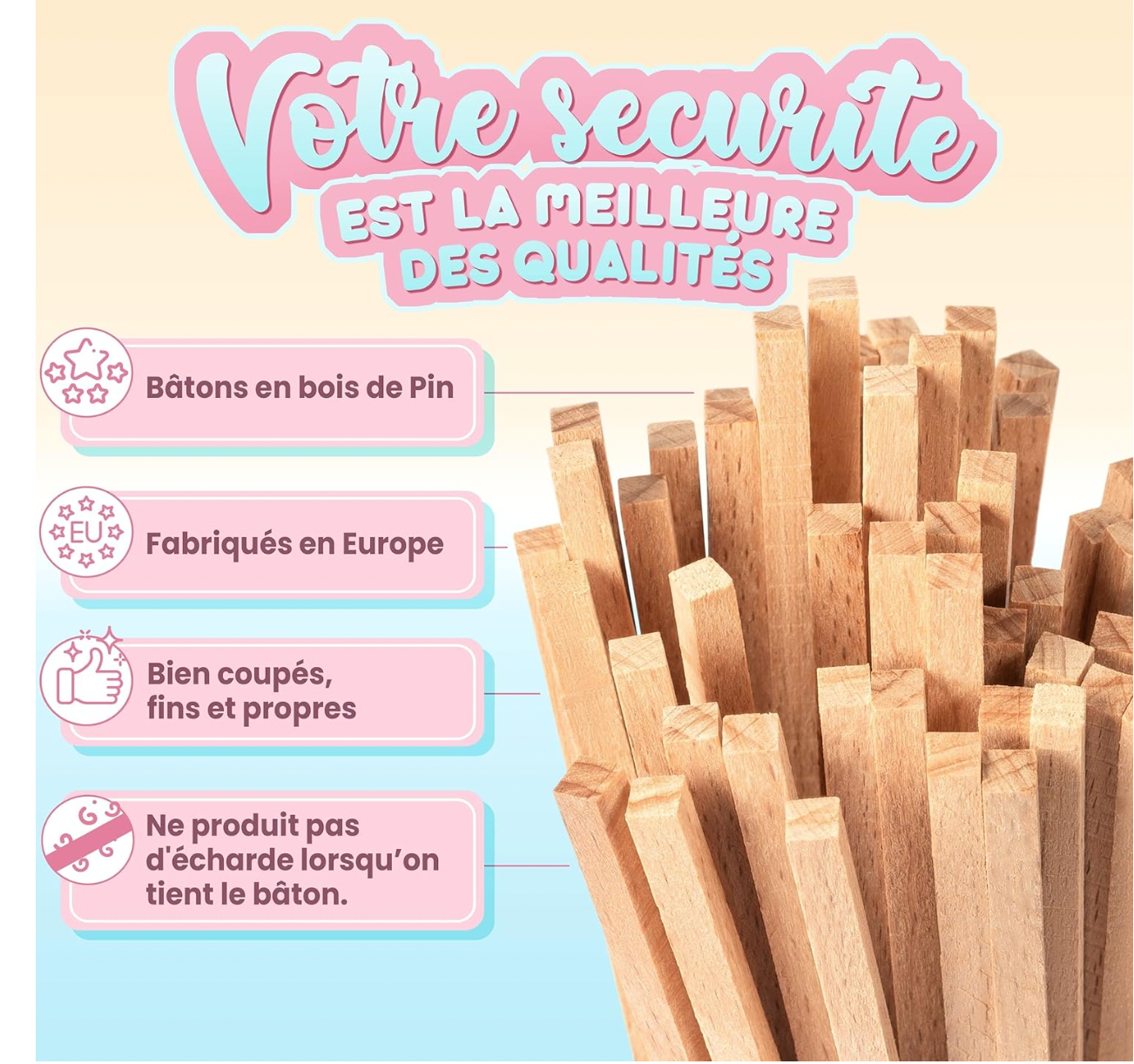 Kit Barbaton - 100 Bâtons pour Barbe à Papa