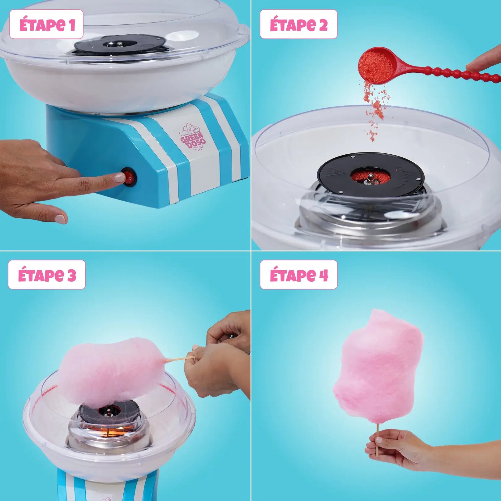 Machine barbe à papa Greendoso