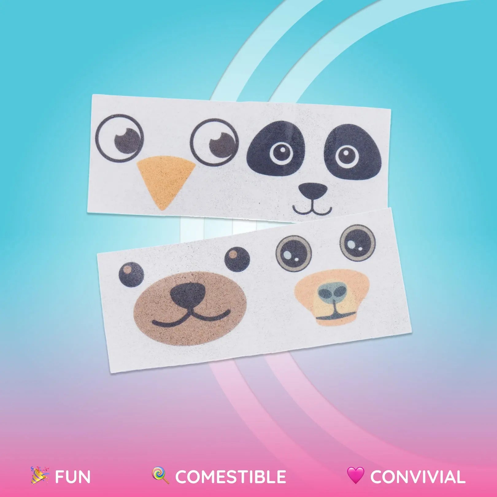 Visage comestible barbe à papa x8 Greendoso