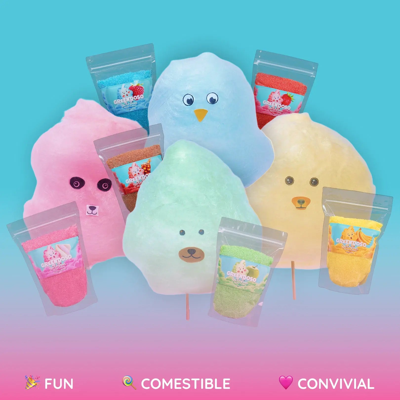 Sucre barbe à papa | 300g Greendoso