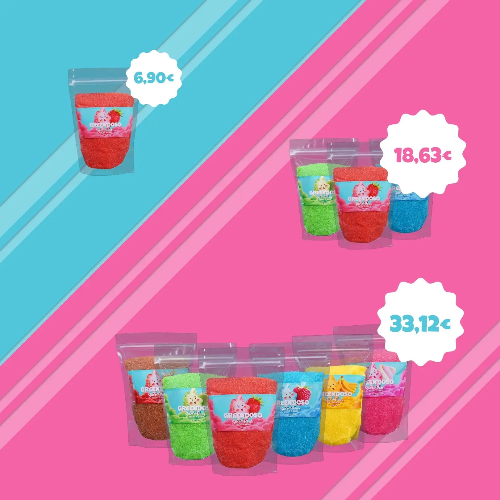 Sucre barbe à papa | 300g Greendoso